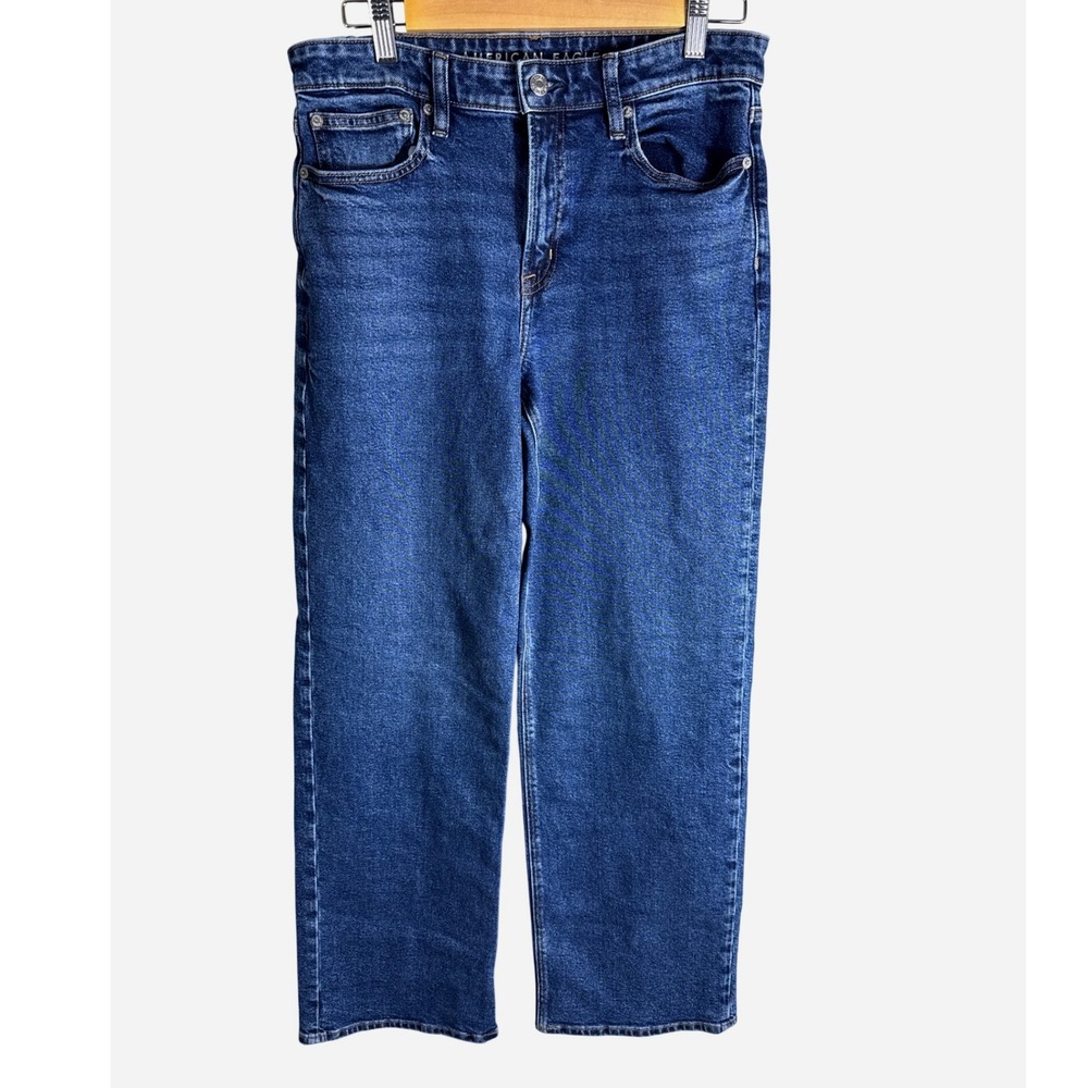 American Eagle Stovepipe Womens 6 Straight Leg Jeans Medium Wash Stretch Denim